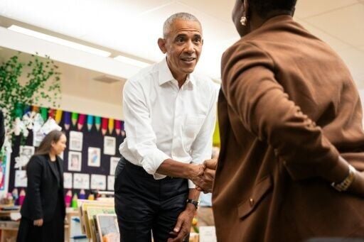 Former US president Barack Obama told Virginia voters: 'We're counting on you'