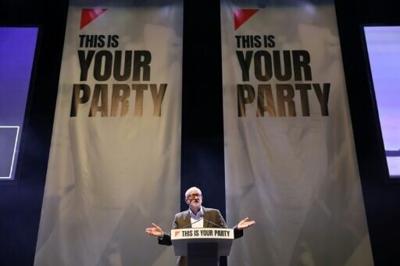 Former Labour Party leader and co-founder of "Your Party", Jeremy Corbyn delivers a speech on the first day of the Founding Conference for Your Party in Liverpool