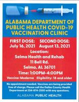 Selma Health and Rehab to hold first dose vaccine clinic on July16