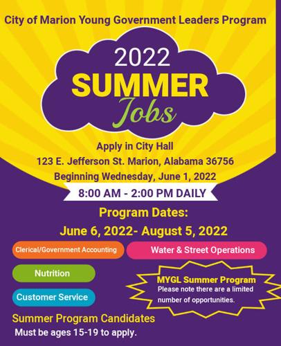 City of Marion to take applications for Young Government Leaders Program