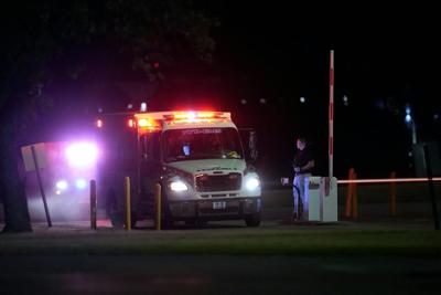 Emergency vehicles arrive at Riverbend Maximum Security Institution in Nashville, Tenn., on Sept. 30, 2026, after Christa Pike's execution was halted.