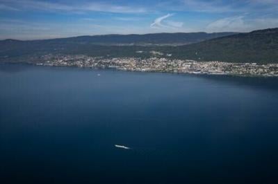 Neuchatel is at the foot of the Jura mountains in northwestern Switzerland