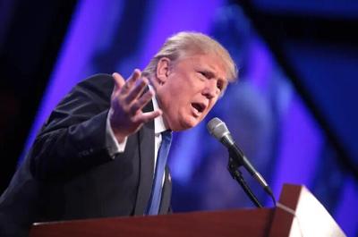 Donald Trump at podium