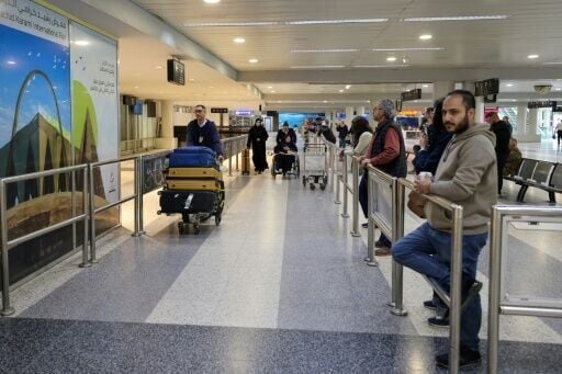 On Friday, just a few dozen travellers were in the usually packed departures hall
