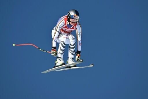 Emma Aicher took her third World Cup win in the St Moritz downhill after pushing Lindsey Vonn into second place