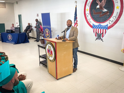 Sen. Robert Stewart at PREP Center graduation