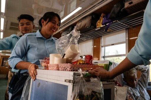 A Naypyidaw station official told AFP more people were using trains because of fuel shortages, and extra services had been laid on