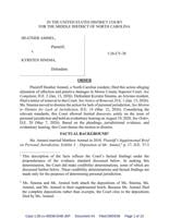 FNF - NC - Lawsuit H Ammel v Sinema