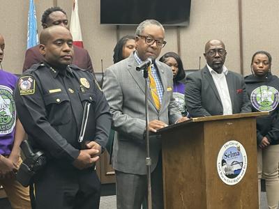 Mayor with police chief and DA