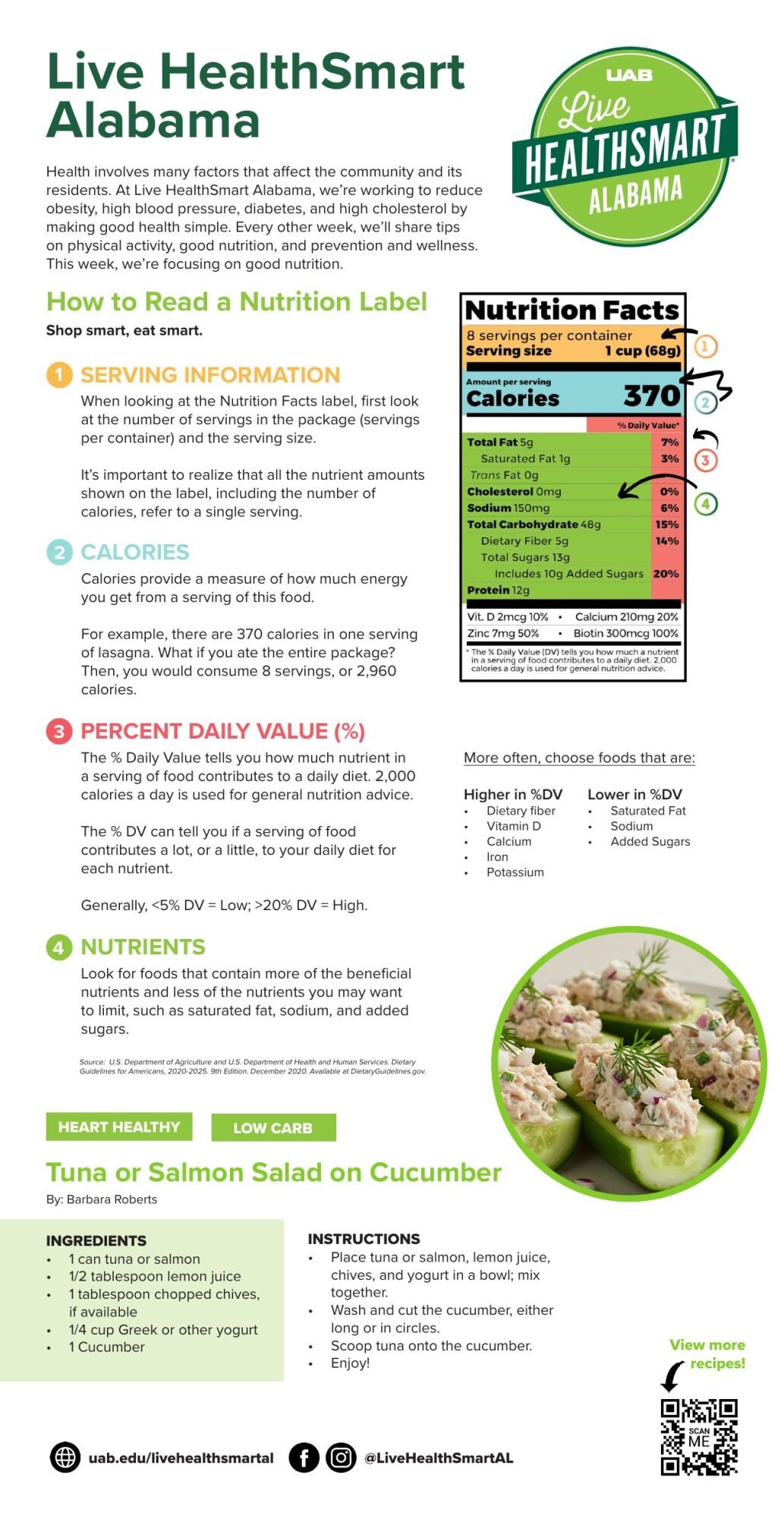Live HealthSmart Alabama: How to read a nutrition label