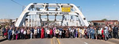 Sewell with crowd at past Jubilee