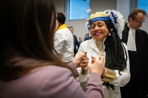 Bonaire resident Jackie Bernabela was among those celebrating the victory