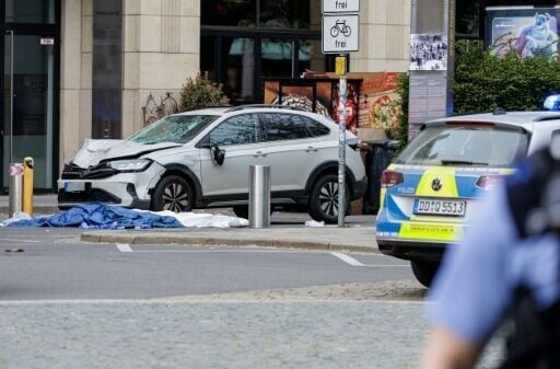 A car ploughed into people on a street leaving at least two dead and several injured, in Leipzig, eastern Germany