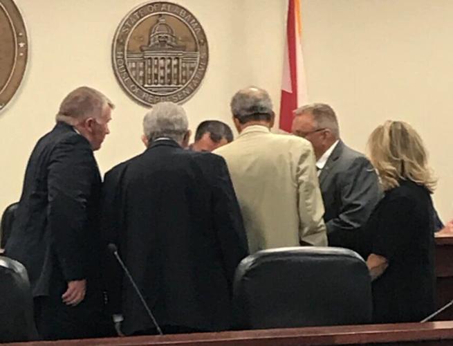 Legislators during redistricting meeting