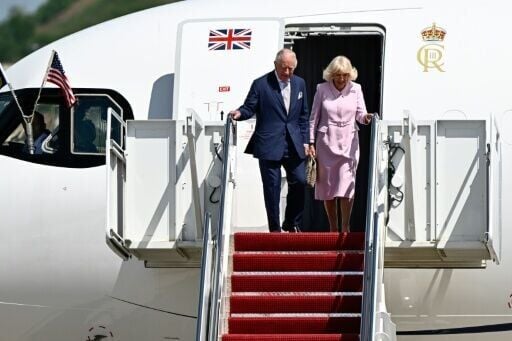 King Charles III and Queen Camilla arrive at Joint Base Andrews near Washington