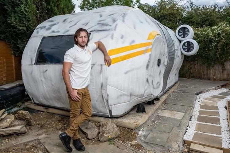 Sci-fi superfan builds £9,000 Star Wars spaceship in his garden