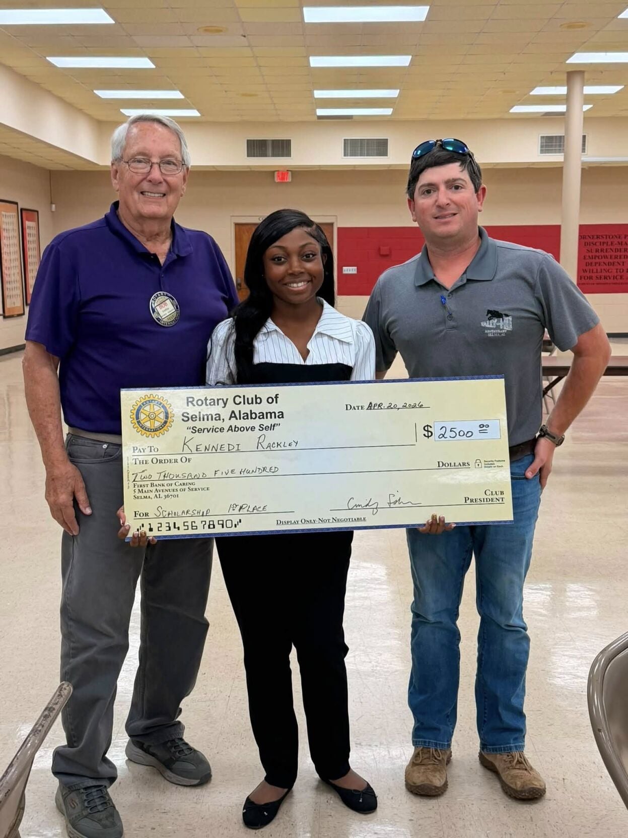 Kennedi Rackley scholarship winner