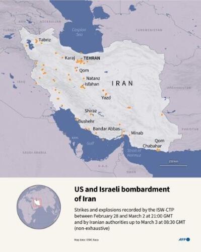 US and Israeli bombardment of Iran