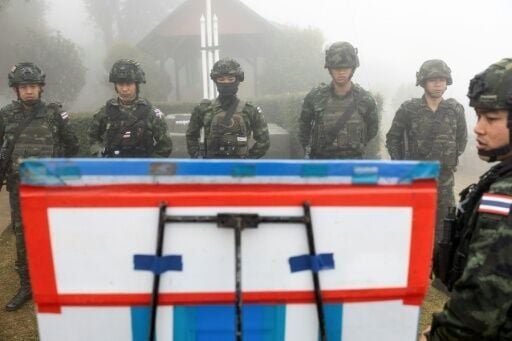 Thai soldiers prepare for a routine patrol exercise at the Chang Moob Military Outpost on the Thai-Myanmar border in Chiang Rai province