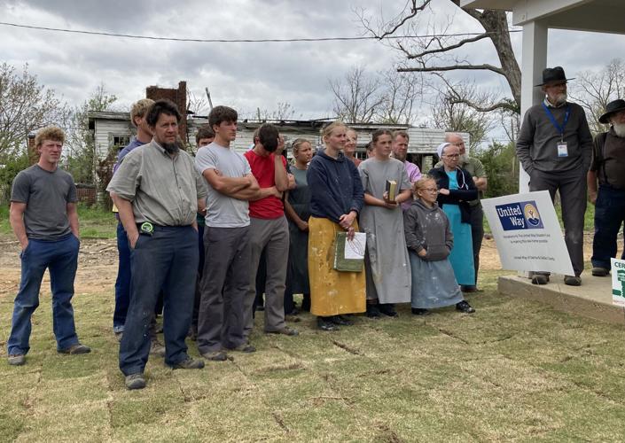 Mennonite volunteers that built new tornado home