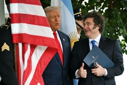 Argentine President Javier Milei, pictured with US leader Donald Trump at the White House in October, will skip the G20 summit in South Africa