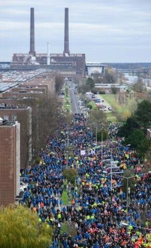 Tens of thousands strike at Volkswagen's Germany plants