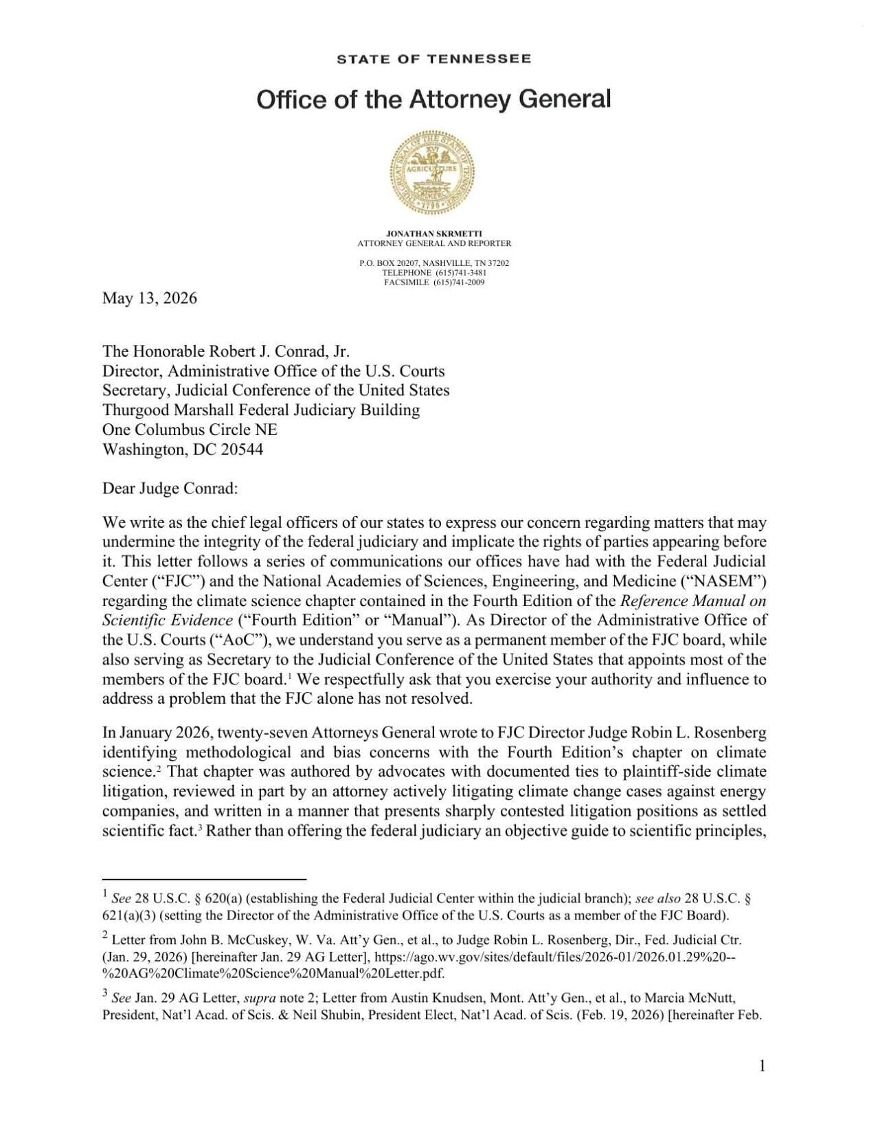 AGs letter