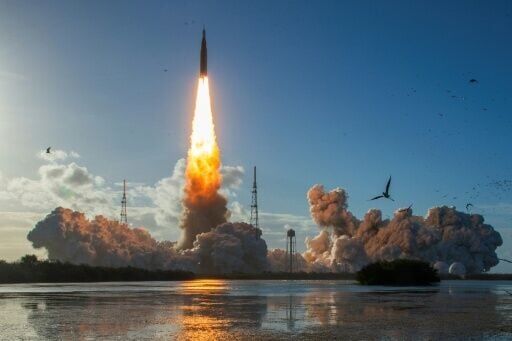 The Artemis 2 lunar mission lifts off from Pad 39B at Kennedy Space Center in Cape Canaveral, Florida, on April 1, 2026
