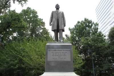 This statue on the grounds of the South Carolina State House honors violent segregationist Ben Tillman, who also served as governor and U.S. senator.