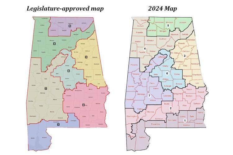 Congressional map comparison from ADN