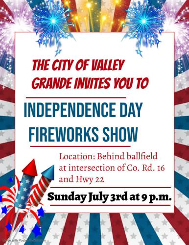Valley Grande to hold Independence Day Fireworks Show on Sunday