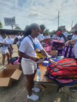 Student-athletes pack more than 300 backpacks at Big Ten Athletic Conference in Selma