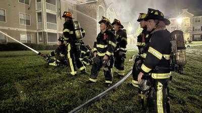 Montgomery firefighters on Taylor Oaks Circle