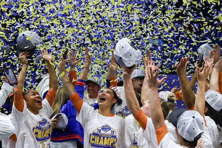 No. 3 Florida celebrates as confetti falls