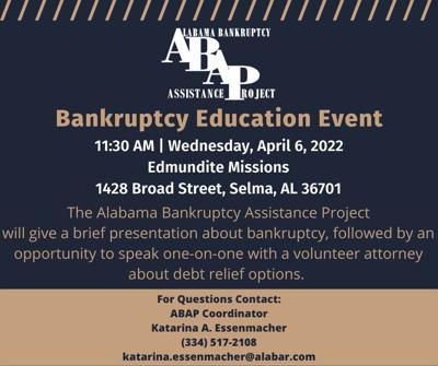 Alabama Bankruptcy Assistance Project to host education event on April 6