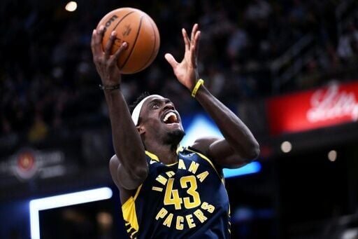 Indiana's Pascal Siakam puts up a shot in the Pacers' NBA victory over the Atlanta Hawks