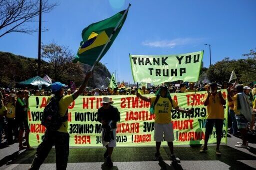 Bolsonaro backers rally to praise Trump for Brazil pressure