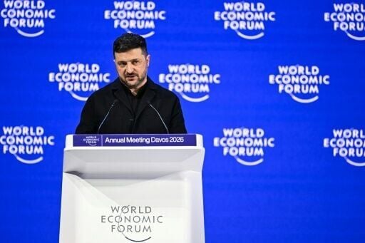 The speech to the Davos elite came minutes after Zelensky had met with US President Donald Trump