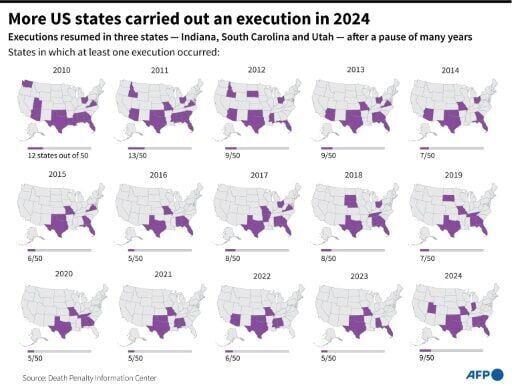 Oklahoma carries out the 25th and final US execution this year