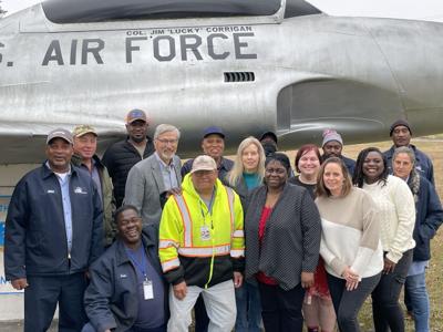 Team honors Craig Field Airport CEO, former fighter pilot with name on vintage aircraft