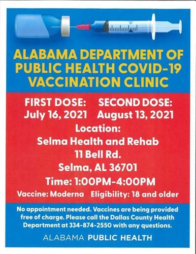 Selma Health and Rehab to hold first dose vaccine clinic on July16
