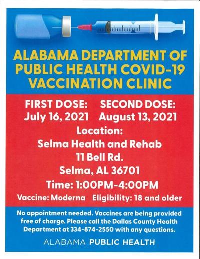 Selma Health and Rehab to hold first dose vaccine clinic on July16