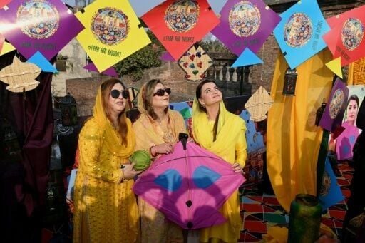 Kite sellers reported boosted sales as thousands gathered in Lahore from around the country for the festival