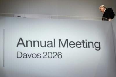 US President Donald Trump at the World Economic Forum (WEF) annual meeting in Davos, Switzerland