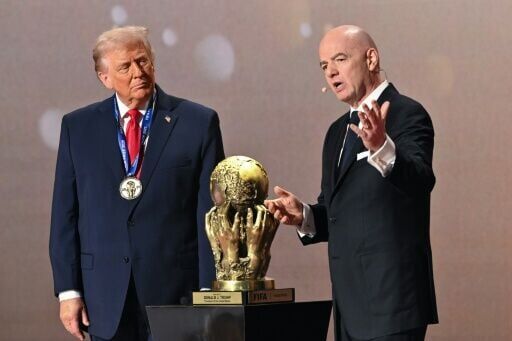 US President Donald Trump was the first recipient of the FIFA Peace Prize from FIFA President Gianni Infantino