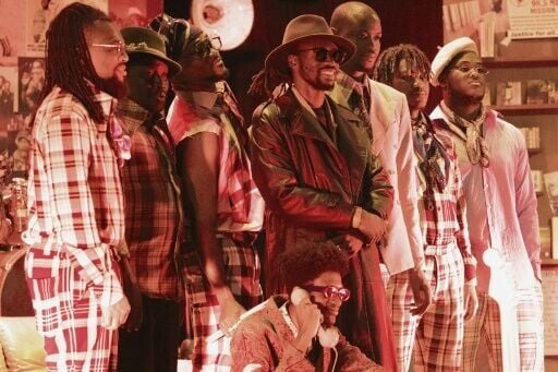 Members of the band SAHAD, seen here after performing at the Institut Francais in Dakar, hail from Congo, Ivory Coast, Benin and Senegal