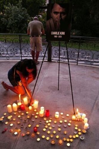 Tributes to Charlie Kirk were also made in the southern city of Nice