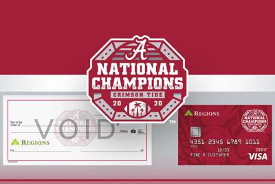 Regions Bank offering debit cards, checks commemorating 2020 national championship