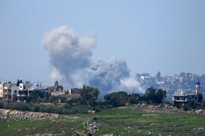 Smoke rises after an Israeli air strike in southern Lebanon
