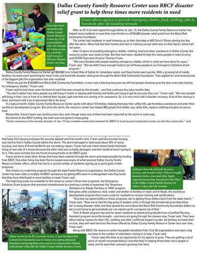Dallas County Family Resource Center uses BBCF disaster relief grant to help three times more residents in need